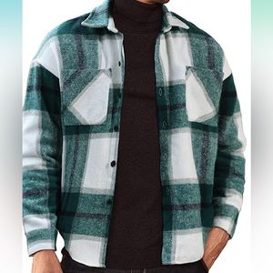 BRAND NEW MENS TRENDY PLAID FLANNEL SHIRT NWT (FALL FASHION)